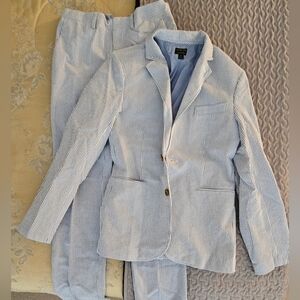JCrew Thompson Suiting Boys Size 16 Seersucker Suit